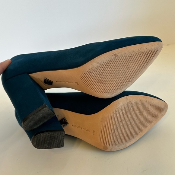 ANTONIO MELANI Blue Suede Heels - Picture 5 of 10